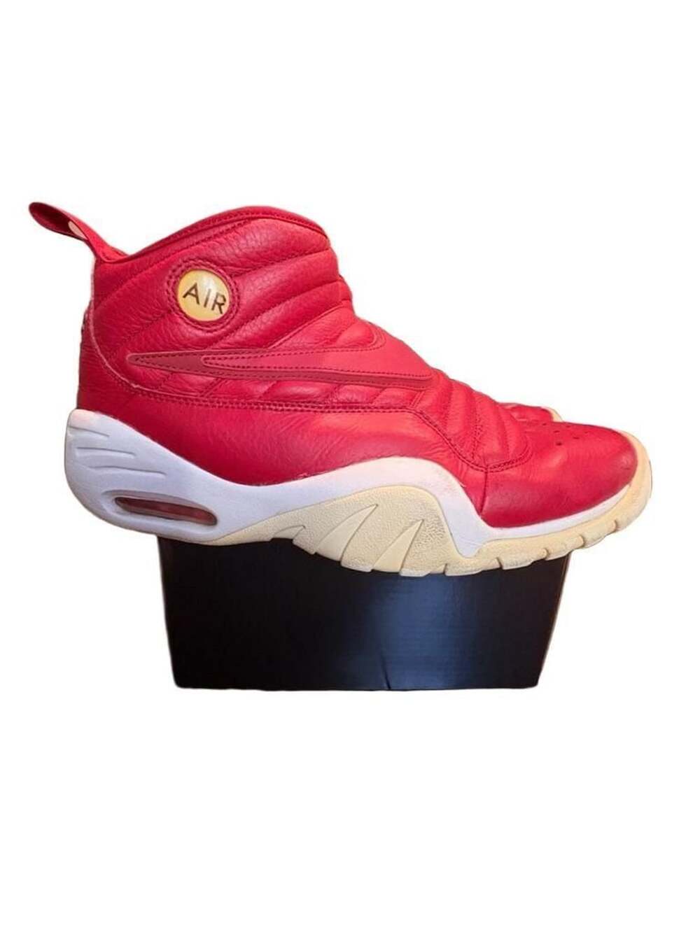 Nike Air Shake NDestrukt Gym Red White Dennis Rodman Basketball Shoes size 12